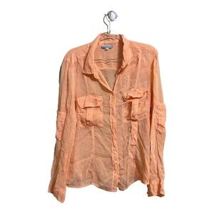 Johnny Was Sz Lg Lightweight Peach Blouse
